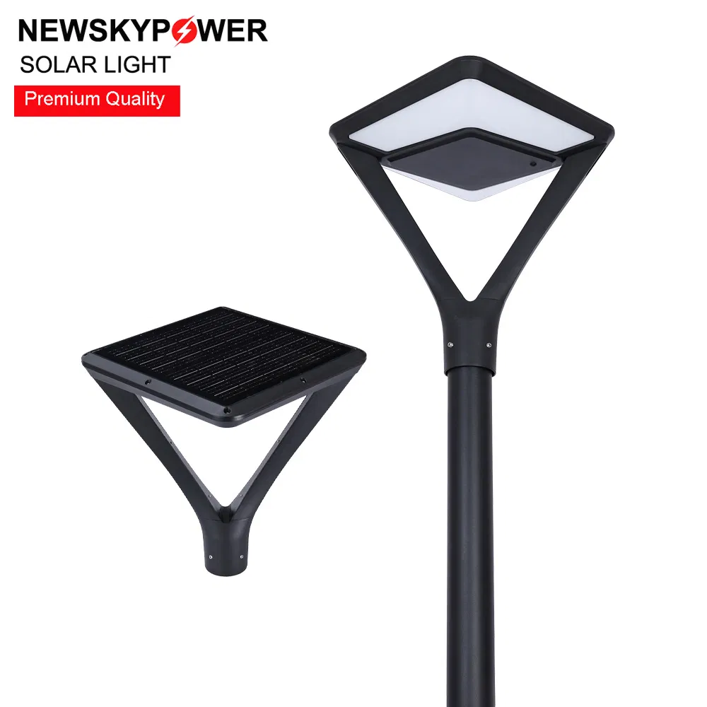 Modern Design Aluminum Solar Post Top Light LED Street Lamp for Residential Pathway