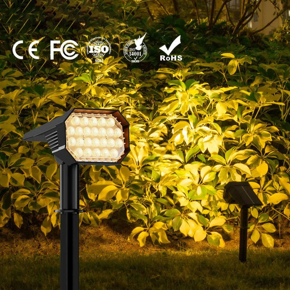 Black IP65 Waterproof Solar Garden Spot Light Landscape Outdoor Solar LED Spotlight for Trees