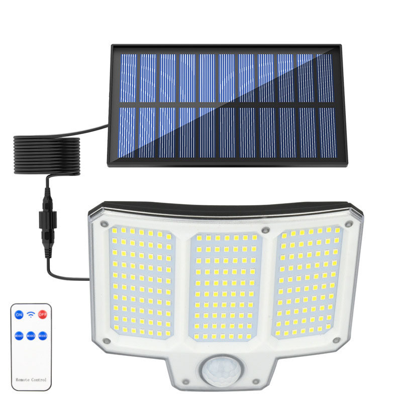 Outdoor Waterproof Garden Lamp Human Induction Road Lighting Garage Street Lamp Solar 210 LED Rotating Split Wall Lamp