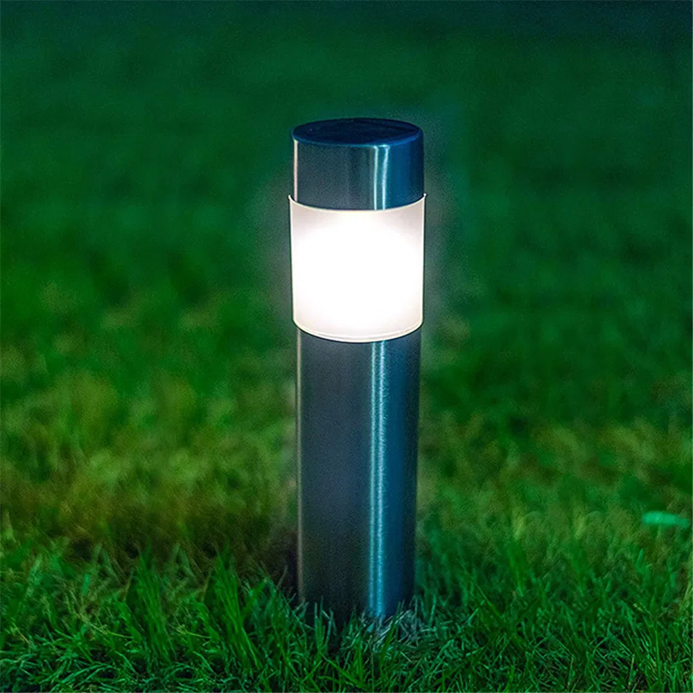 Solar Powered Bollard Garden Lights
