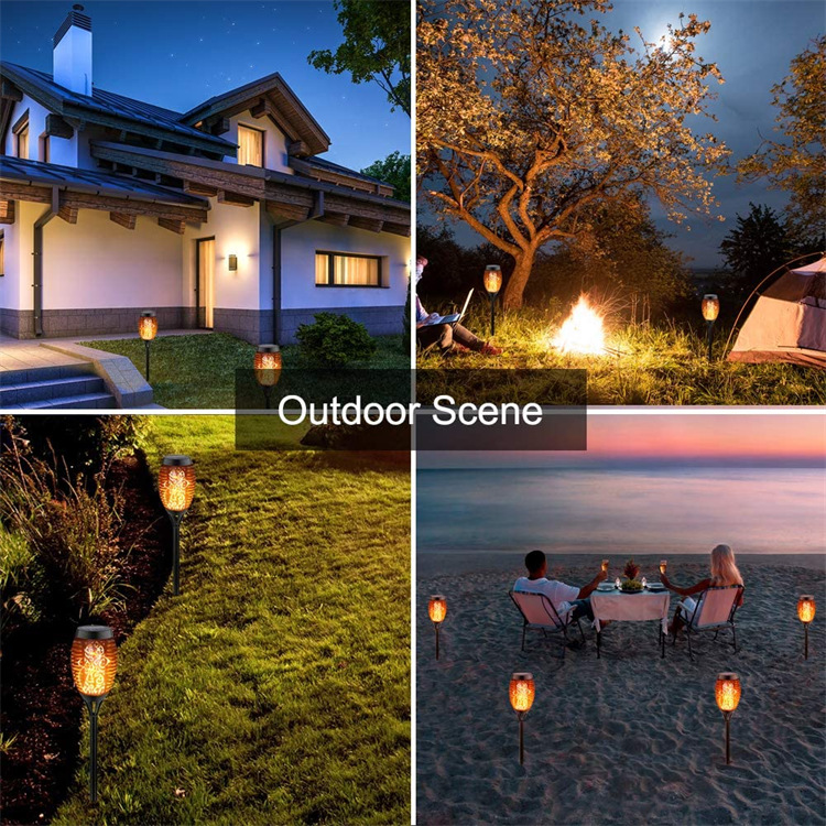 Outdoor Waterproof Lawn Flame Lamp Solar Powered Led Light Solar Garden Light Dancing Flicker Flame Light Landscape Yard
