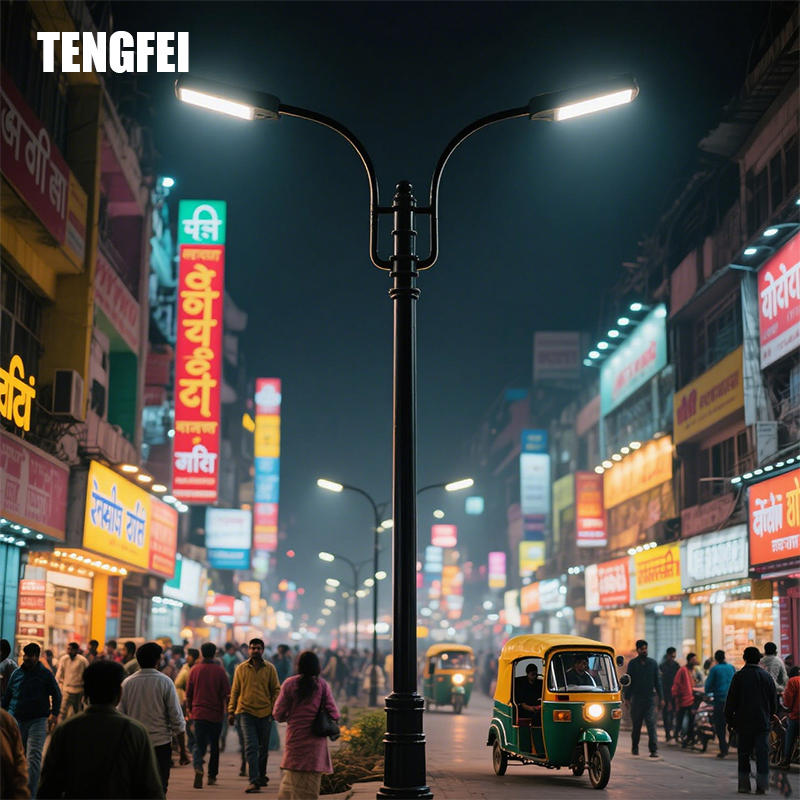 Outdoor IP65 Aluminum Smart Split Streetlight IP65 Aluminum LED Solar Flood Light for Street Road