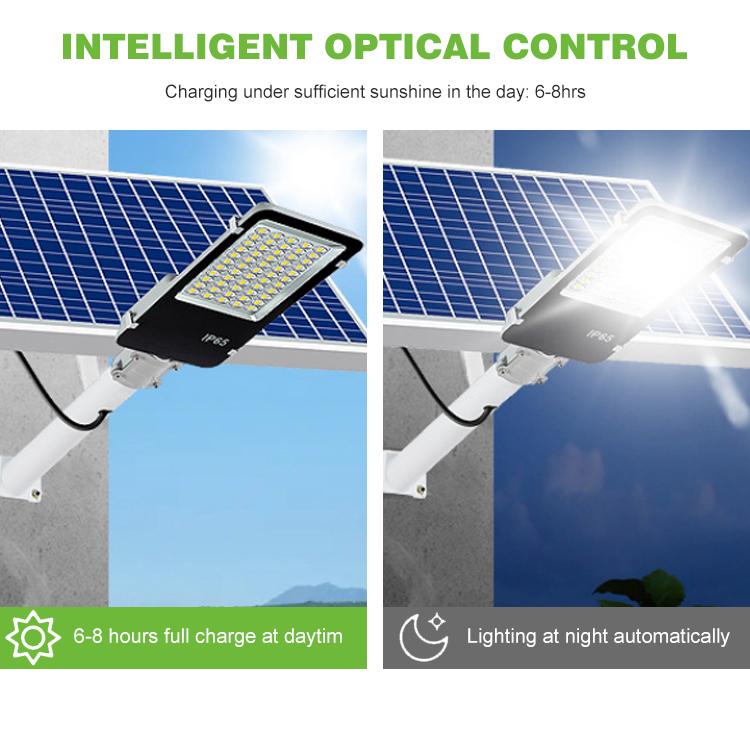 Solar Street Light Split Aluminum Lamp Body Intelligent Light Control Home Courtyard Road Engineering Solar Light