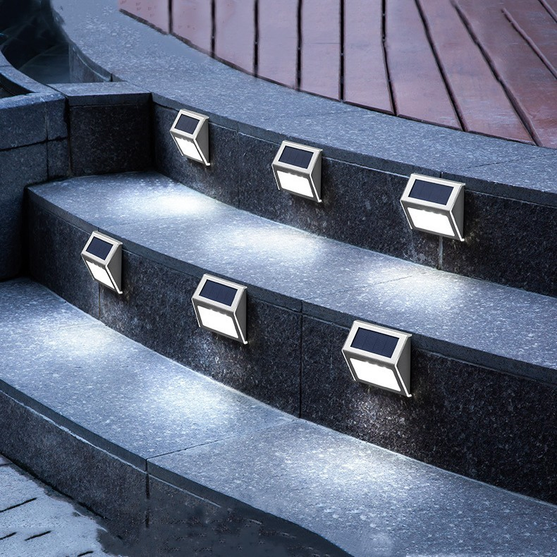 New IP65 Warm White Color Patio Garden Yard Luminaire Decorative Outdoor Step Stair Lamp Deck Fence Light LED Solar Light