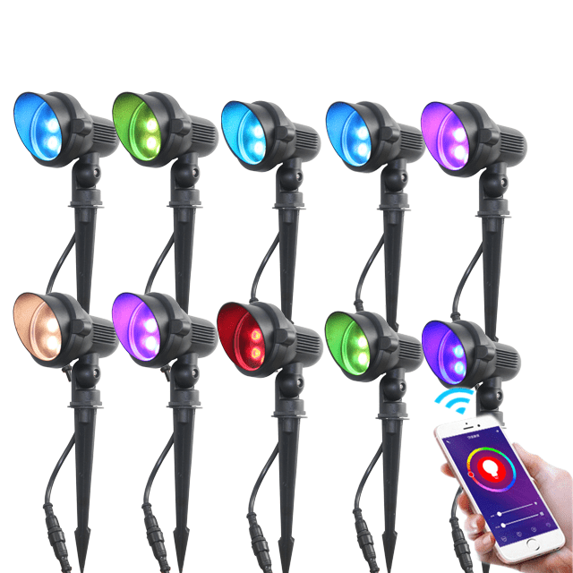 6 Led Solar Garden Light Wired Explosive White Colour Art Waterfall Dmx Inground Led Lawn Light for Garden