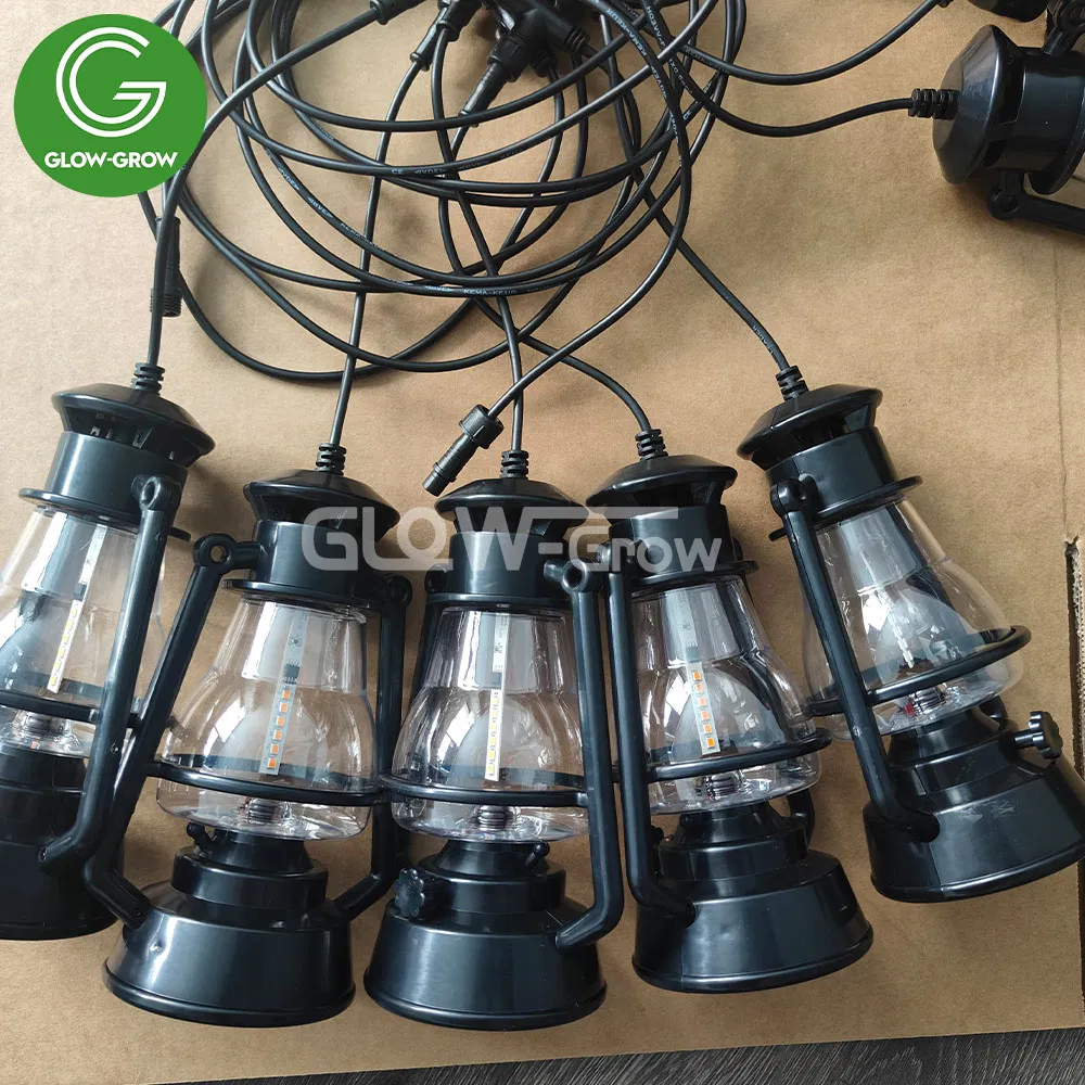 Outdoor DC12V Solar Power LED Flame Lamp Lantern Festoon String Light for Ramadan Diwali Camping Garden House Holiday Event Decoration