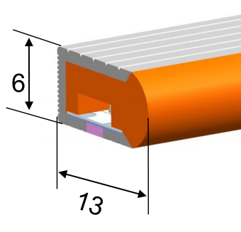 Side View LED Silicone Neon Flex Rope with Curved Top Food-Grade LED Neon Light