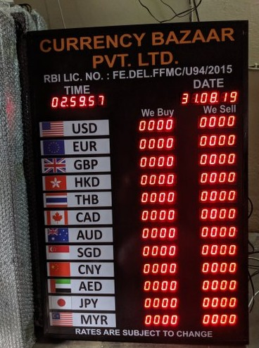 Currency Exchange Rate Customized LED Bank Exchange Rate Display