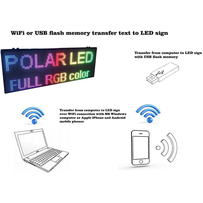 LED Sign Outdoor WiFi P10 Resolution RGB Signage High Resolution