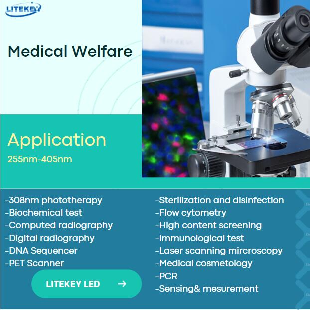 High Power 3W 3.4-3.6V 3535 UV LED 365nm for Industrial UV Curing with RoHS