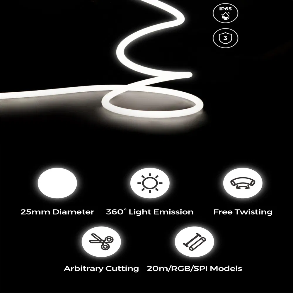 360-Degree Flexible LED Neon Strip Light for Stunning Ambiance
