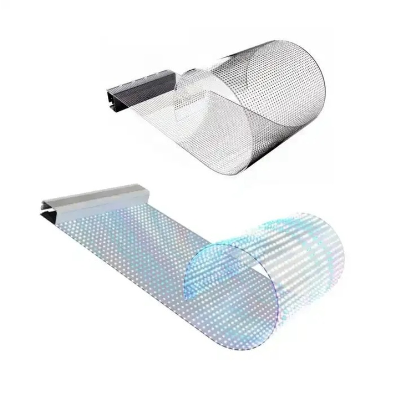 Transparent Outdoor Advertising Holographic Glass Reefilm Flexible LED Display Panel