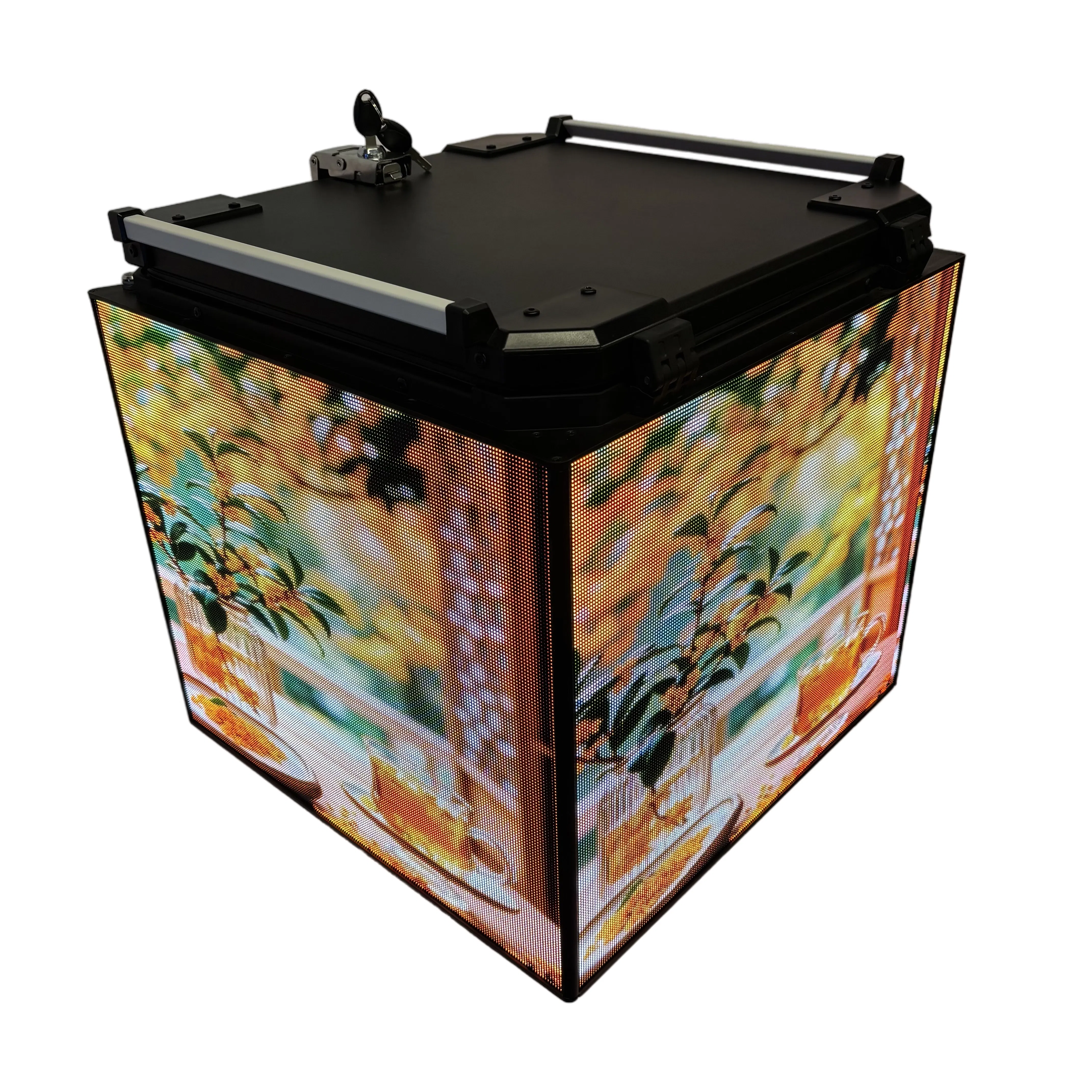 ODM Customized LED Intelligent Insulated Food Delivery Box for Digital Ads