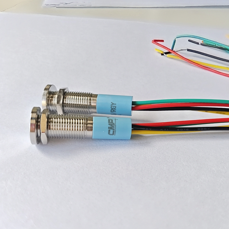 CMP RGB RGY Waterproof Flat 8mm Tri-Color Indicator Light