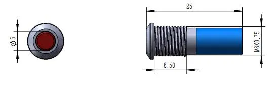 Metal 8mm Indicator Light RGB Tri-Color LED