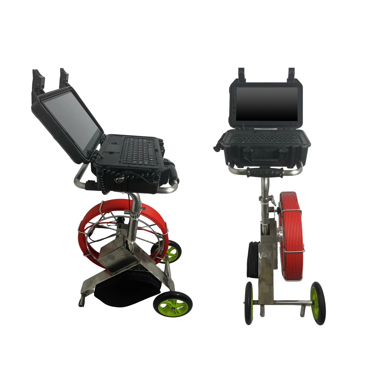 Self-Contained Pipeline Inspection Unit on Trolley Mini CCTV Camera