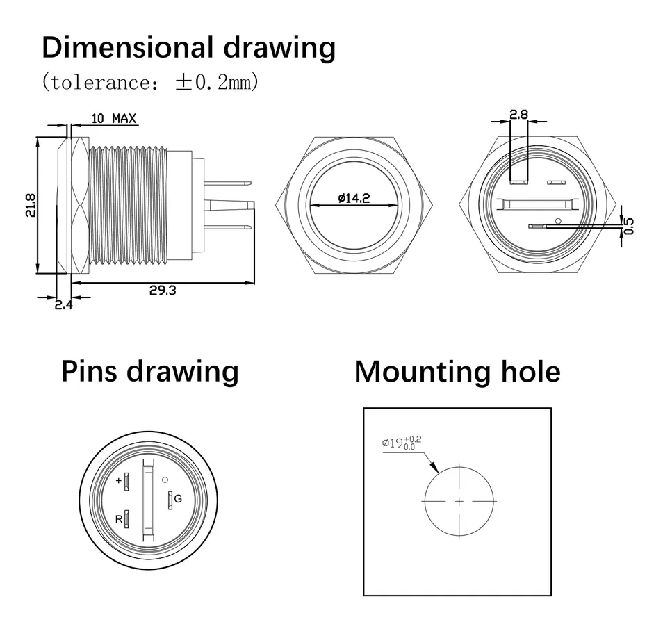 Led Indicator Lights Drawing