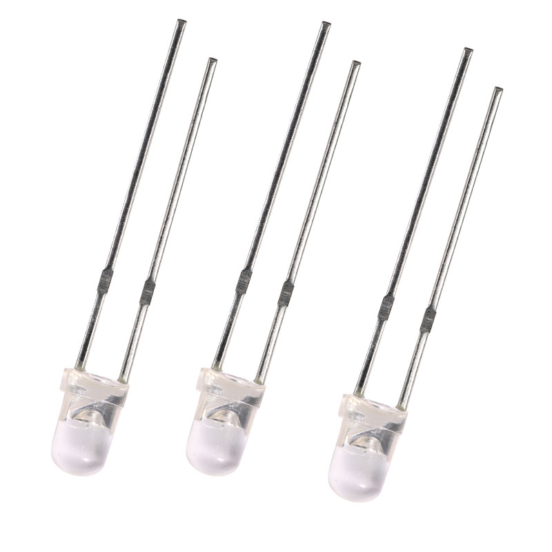 LED Pth Round Green 520nm 525nm 530nm Difuse LED Crystalline 3mm LED