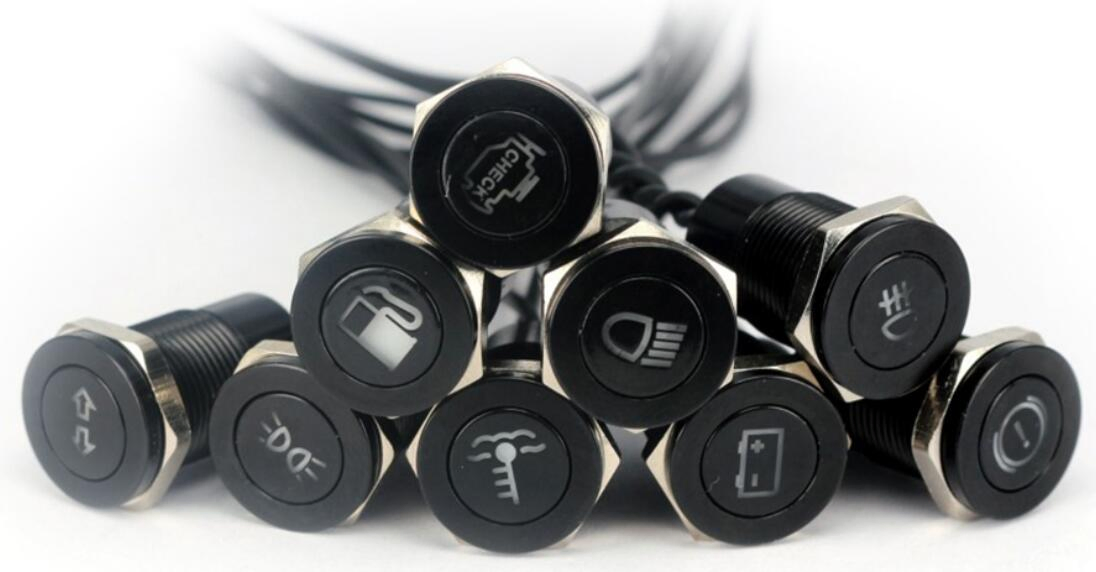 Custom-Made Indicator Light with Car Symbol for Motorcycle / Car/ Boat/Trike Vehicles