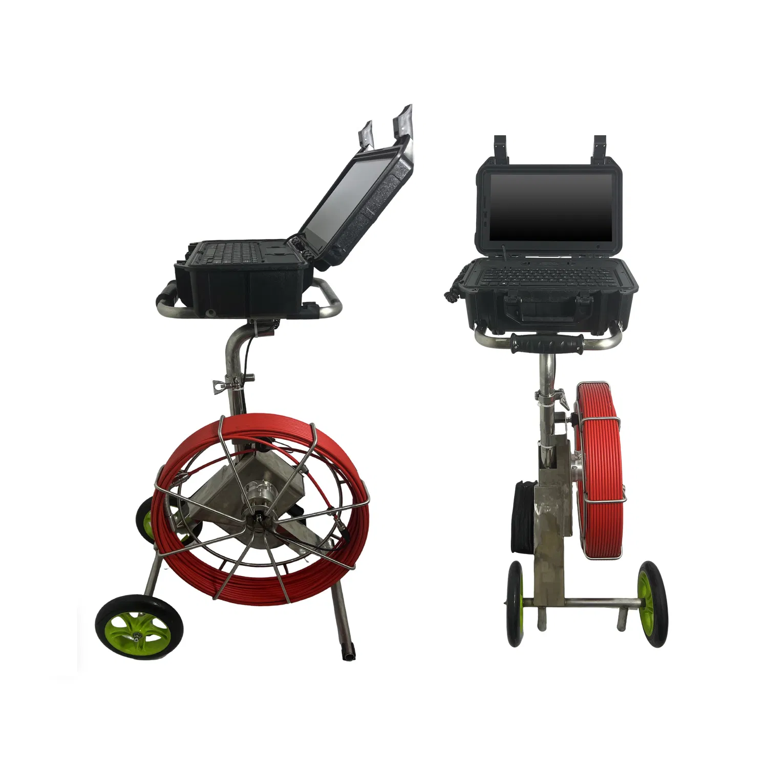 Self-Contained Pipeline Inspection Unit on Trolley Mini CCTV Camera