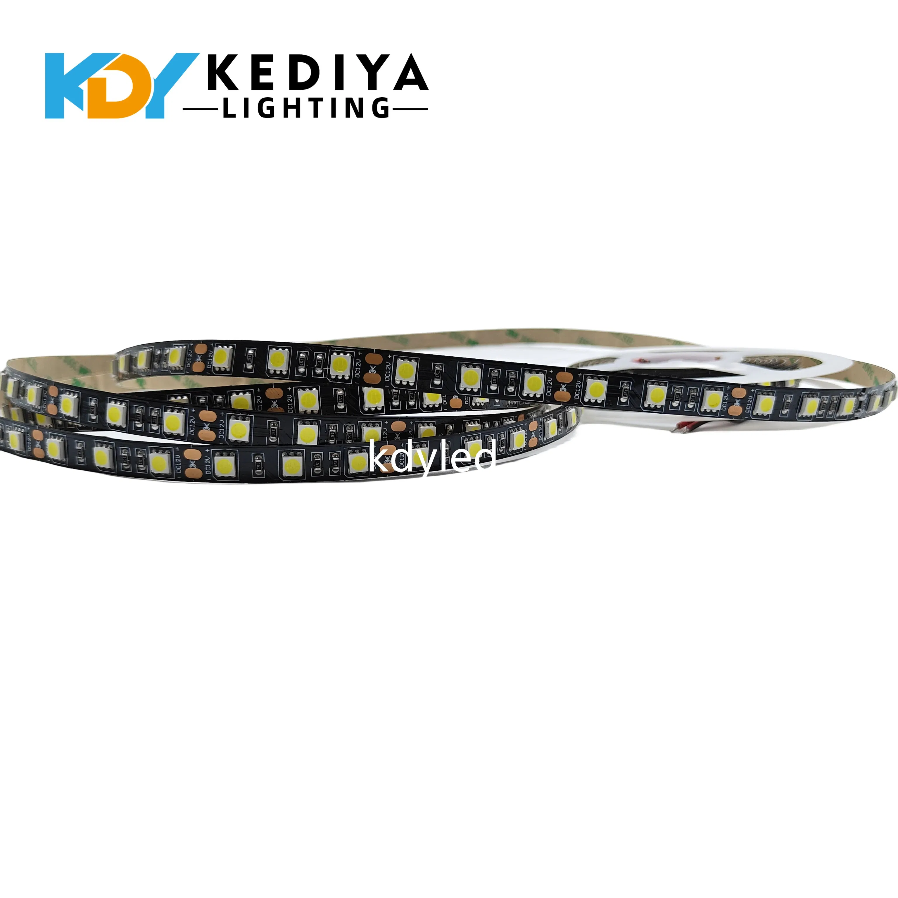 Black PCB UV LED Strip 12V SMD5050 LED Strip Light 5m 395-405nm Ultraviolet Ray LED Tape Ribbon Lamp