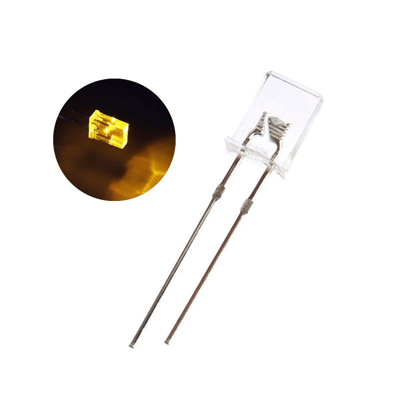 2X3X4mm Square LED Diode White Red Green Blue Yellow Orange Rectangular Clear Diffused Light Emitting Lamp DIP LED