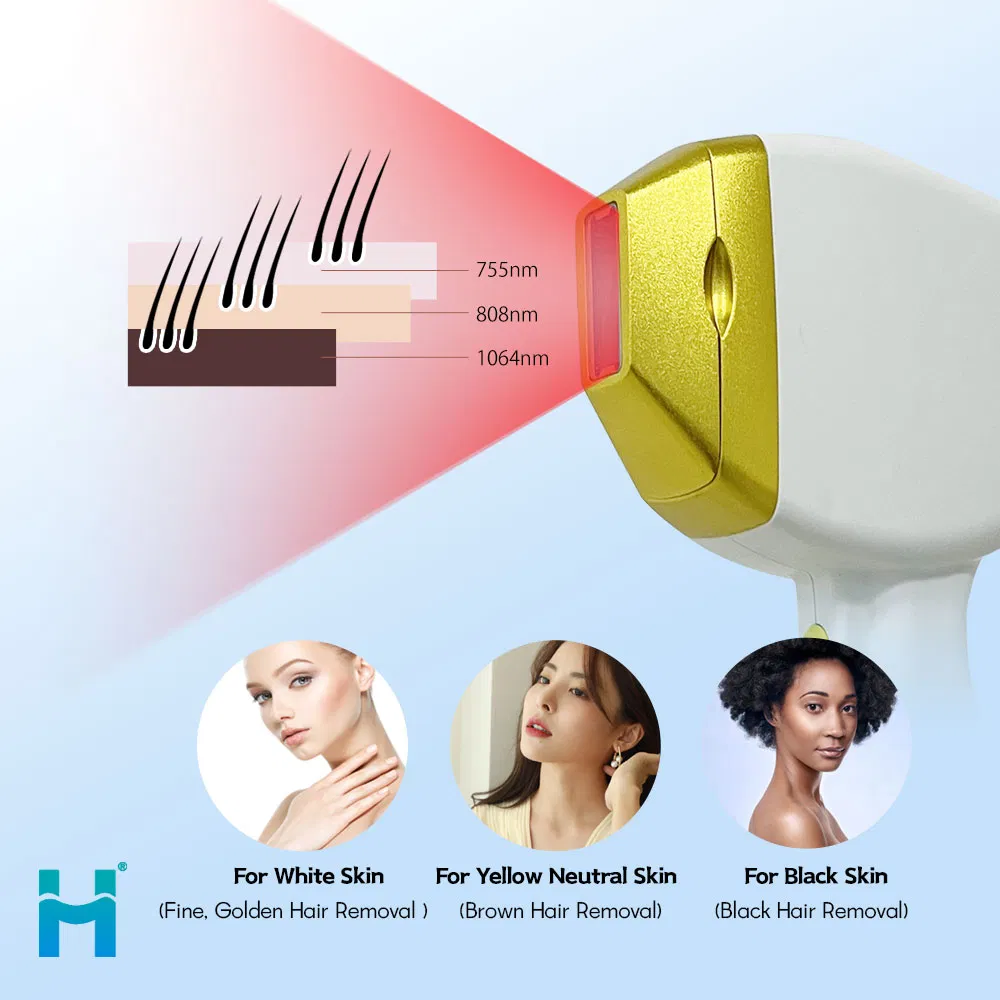 Painless Titanium Permanent Laser Hair Removal Machine SPA Use 755nm 808nm 1064nm Diode Laser Salon Beauty Equipment