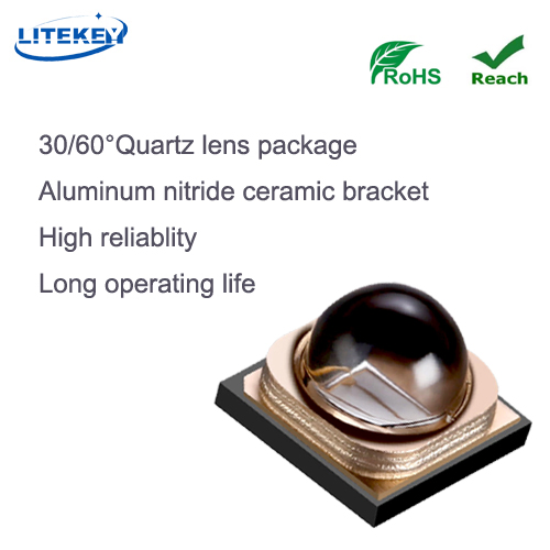 RoHS Compliant High Power 3W 3.4-3.8V 3535 UV LED 395nm 405nm for Photo Catalysis