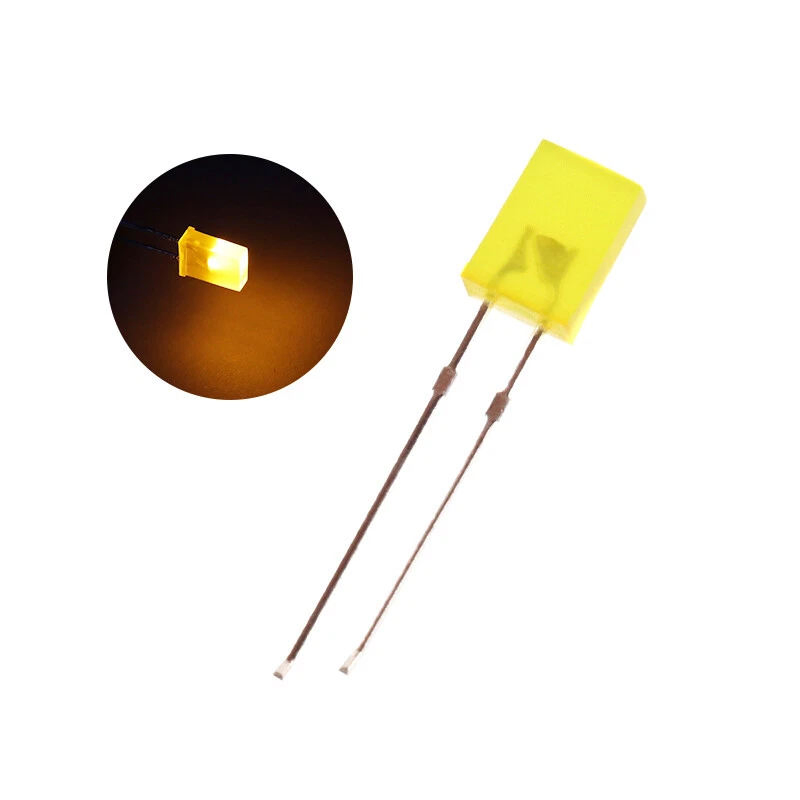 2X3X4mm Square LED Diode White Red Green Blue Yellow Orange Rectangular Clear Diffused Light Emitting Lamp DIP LED