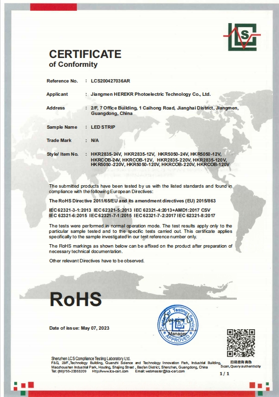 RoHS Certification