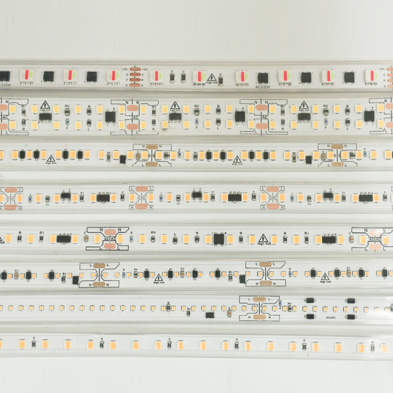 Custom High Voltage Led Strip 220V Flexible IP67 Waterproof High Brightness Energy Saving Outdoor Indoor Commercial Lighting Durable Safe Voltage 5M 10M 20M 50M