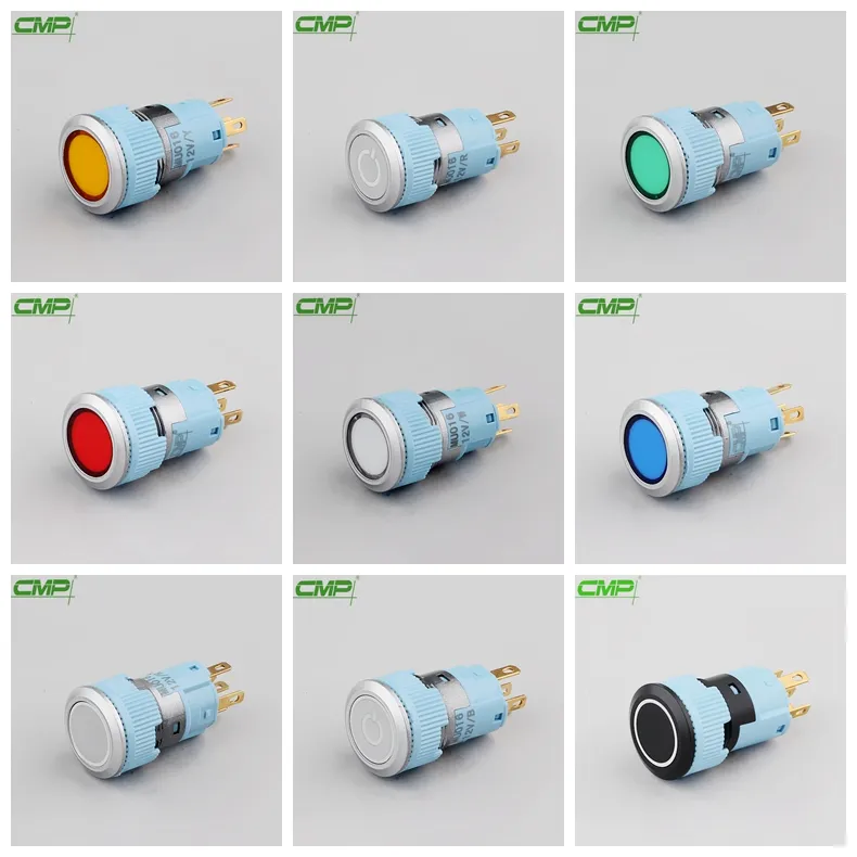 Signal Lamp 16mm Plastic Panel Indicator Light