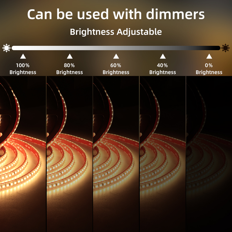 Custom High Voltage Led Strip 220V Flexible IP67 Waterproof High Brightness Energy Saving Outdoor Indoor Commercial Lighting Durable Safe Voltage 5M 10M 20M 50M