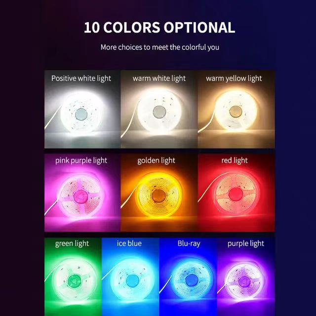 High Quality COB LED Strips 3mm 5mm 8mm 320LED 480LED 576LED for COB Flexible Light