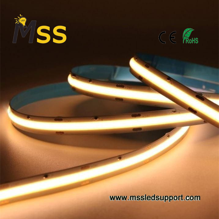 3000K/4000K/6000K DC12V/DC24V 320/480 LEDs Flexible COB LED Strip for Indoor Outdoor Lighting with CE RoHS