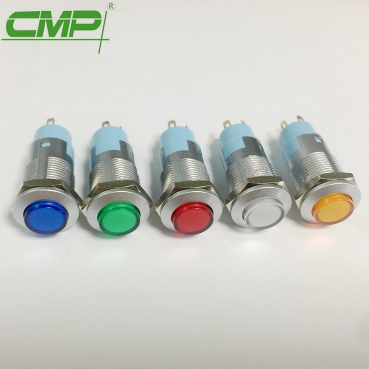 12mm Signal Lamp 12V 24V Plastic Indicator Light