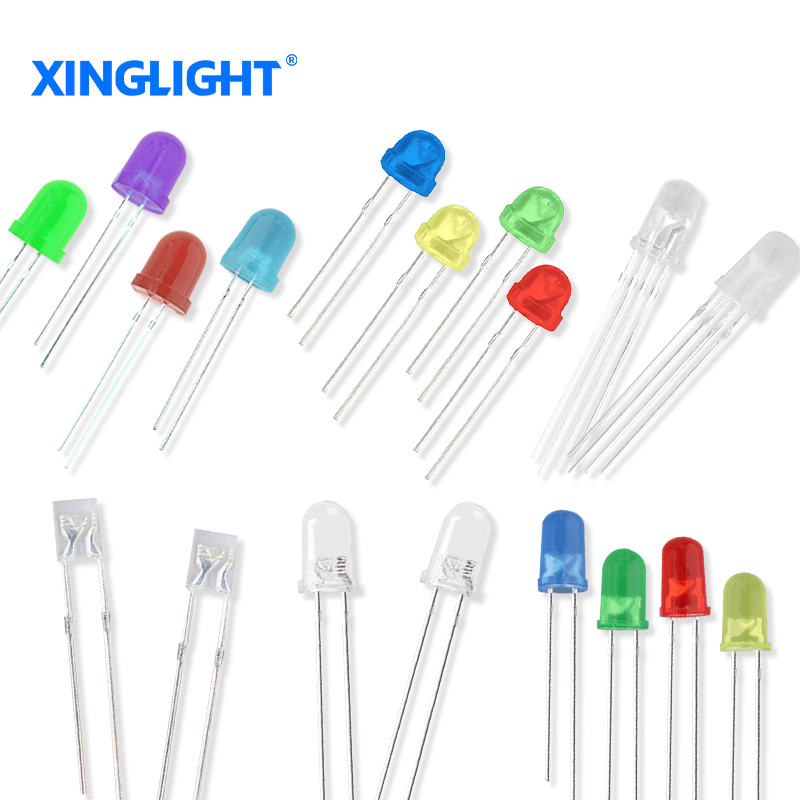 High Brightness Through Hole LED Chips 3mm 5mm 234 257 DIP LED Diode White Red Green Blue Yellow Orange