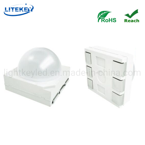 RoHS Compliant Plcc6 5050 SMD LED with Lens 30 Degrees Angle for Automotive Turn Light