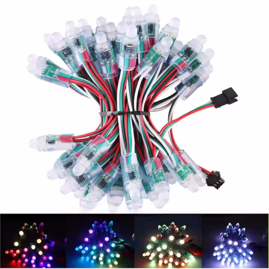 Multi Color LED Pixel Light Full Color DC5V-12V Ws 2811 RGB LED Pixel Lights Smart IC Waterproof LED Pixel Module