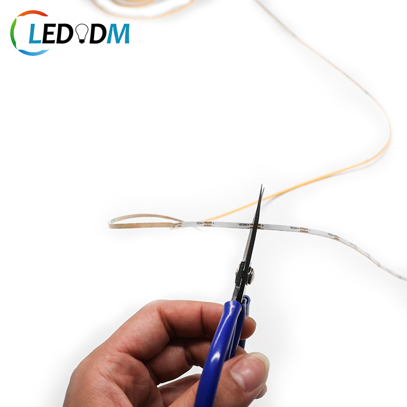 2.7mm PCB Super Thin COB Fcob 480LEDs/M DC24V DOT-Less CRI90 Flexible LED Strips