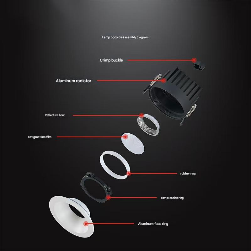 LED Downlight Recessed Ceiling Without Main Downlight 75 Hole Living Room Home Use