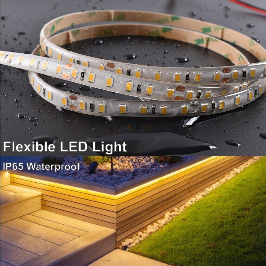 IP65 Waterproof SMD2835 120LED 8mm Flexible Neon LED Strip Light for Bedroom, Room, Outdoors Decor