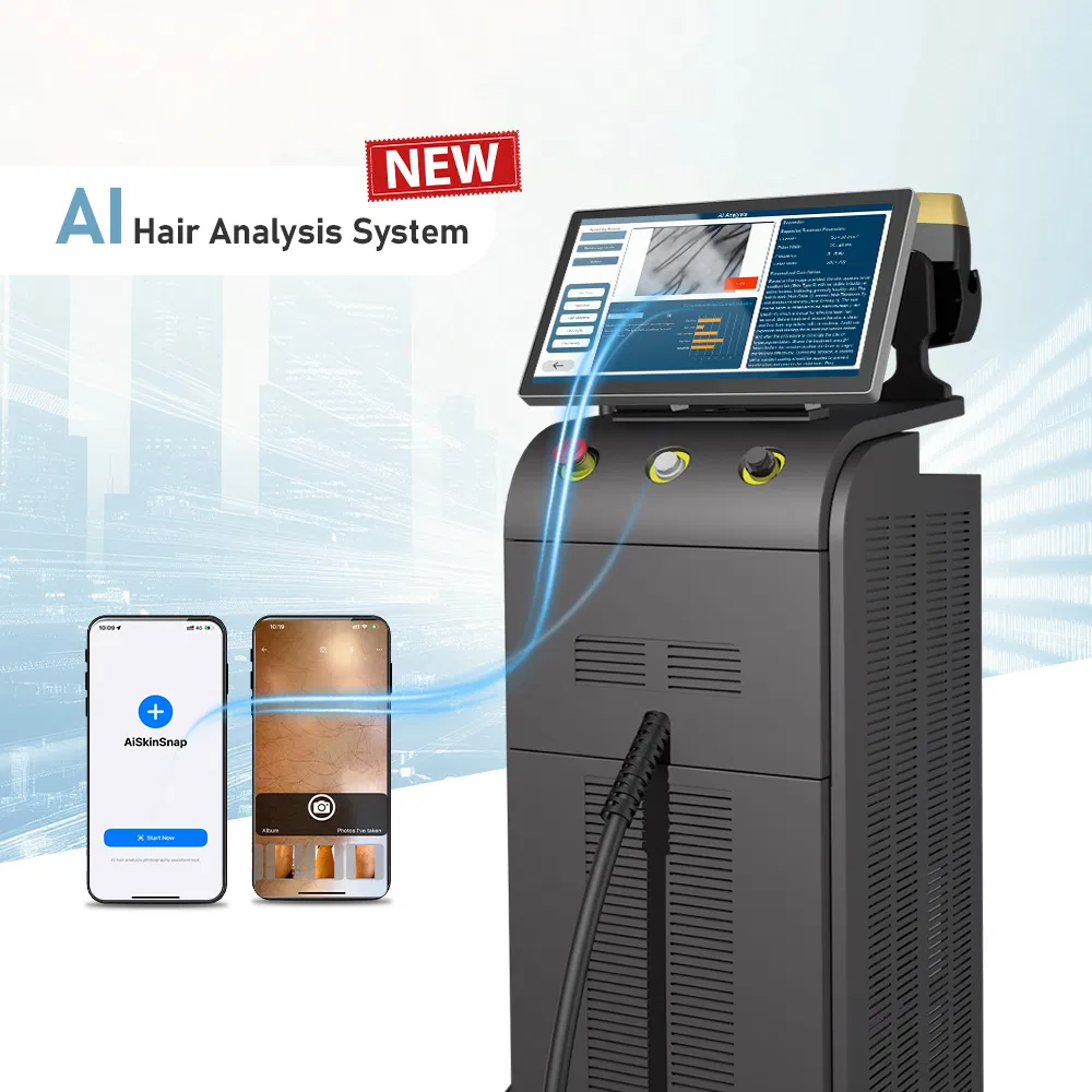 Medical CE FDA Laser Hair Removal Machine AI Intelligent Hair Analysis Painless 808nm Hair Removal Diode Laser