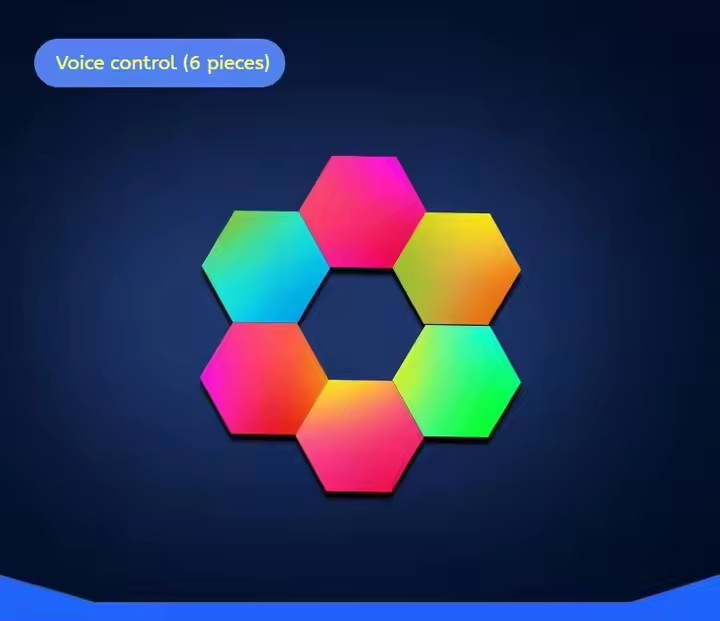 Multi Color Quantum Light LED Hexagonal Lamps RGB Bluetooth LED Hexagonal APP Lampara Hexagonal