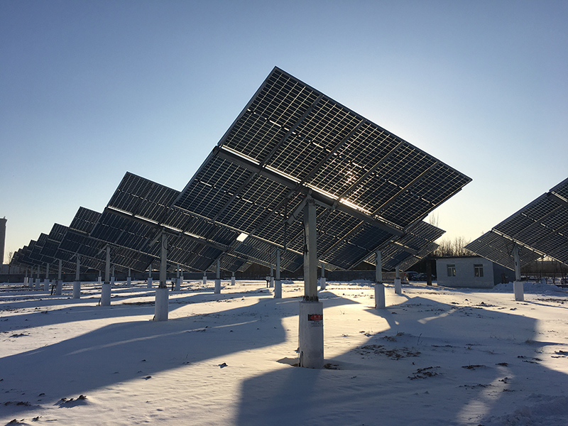 Dual Axis Solar Tracker After Snow - All-Weather Reliability