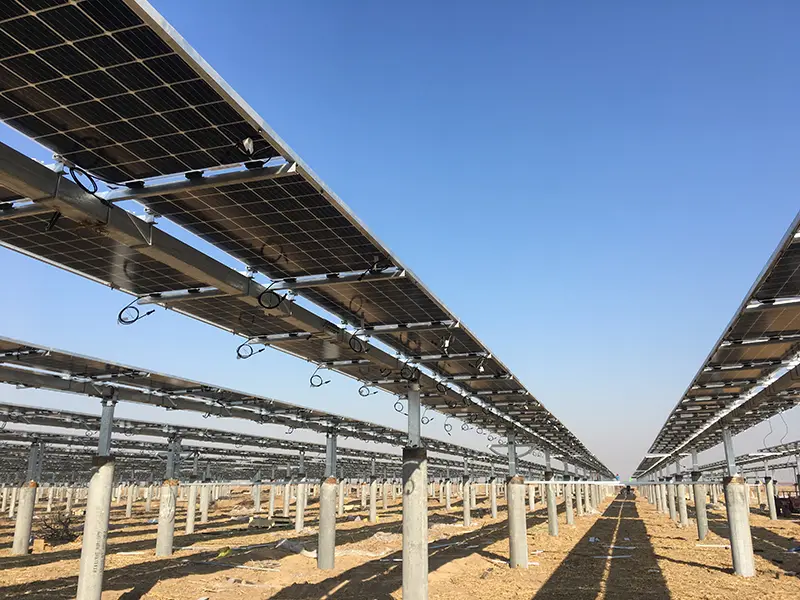 110MW bifacial module utility-scale solar tracker project