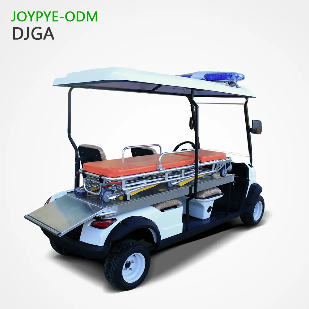 China Suppliers Factory Modified Electric Golf Cart Ambulance with Foldable Stretcher for Medical Casualty Transfer