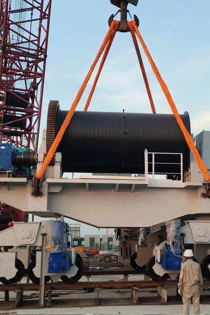 Lifting straps used on construction materials