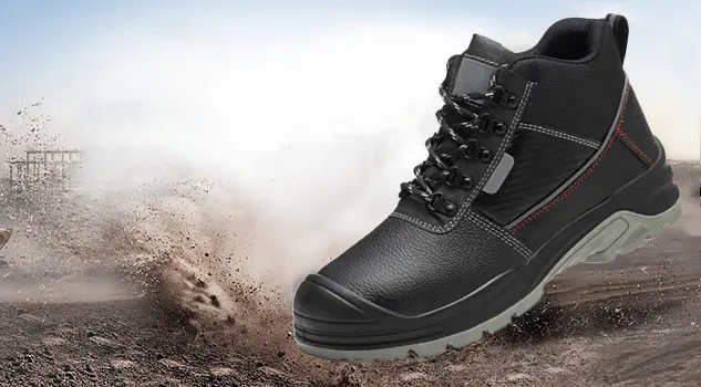 Steel toe industrial safety shoes