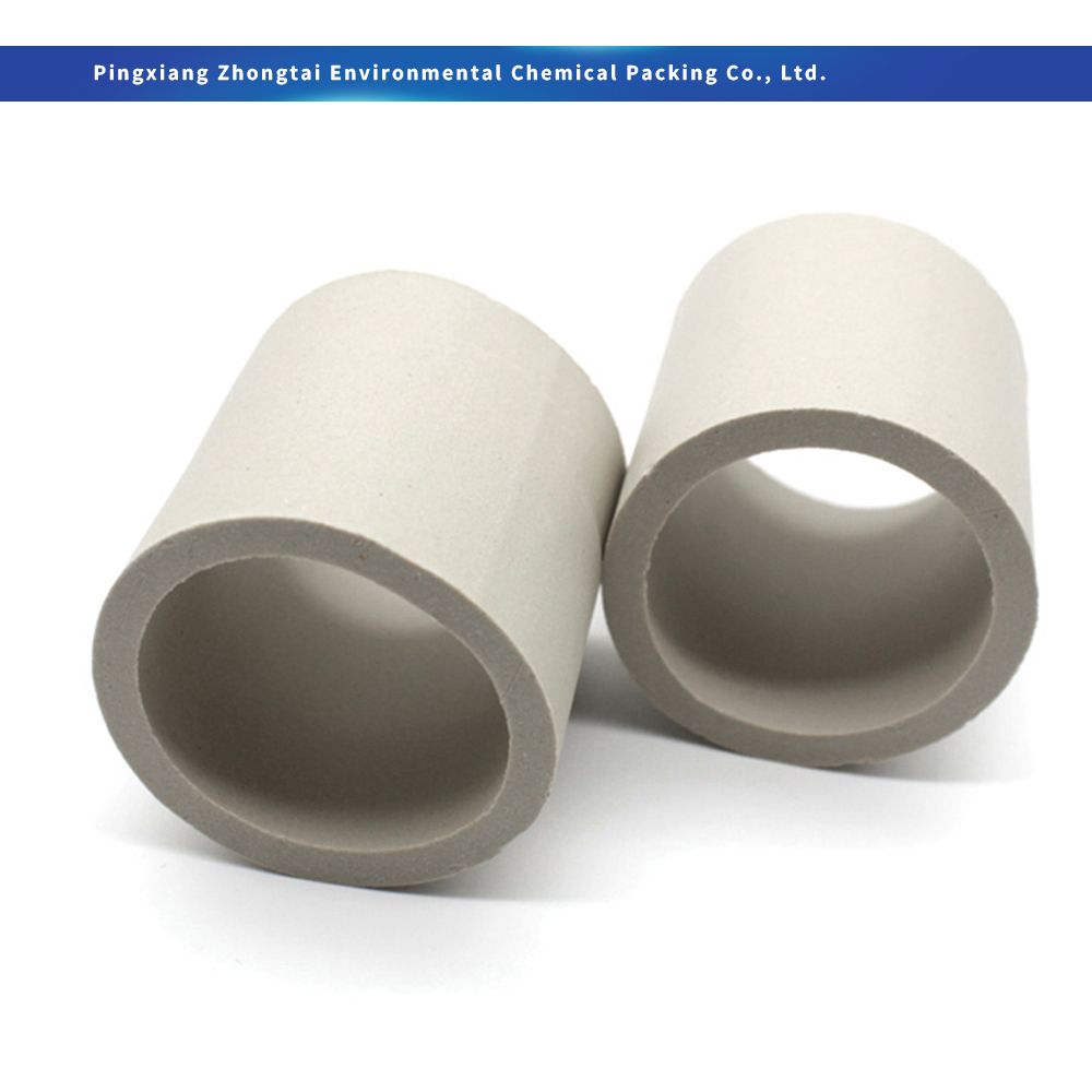 China Acid & Heat Resistant Ceramic Raschig Ring Random Tower Packing 16mm 25mm 38mm 50mm 76mm for Chemical Absorption & Scrubbing Supplier, Quotes
